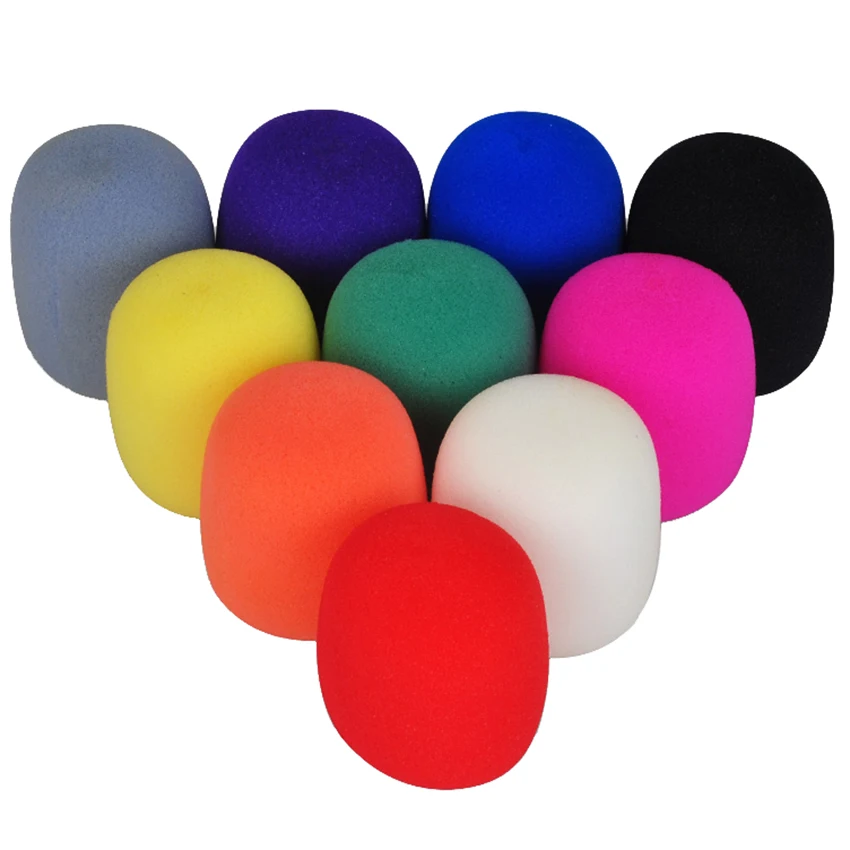 

Zerosky 10Pcs Multi color Handheld Stage Ball shape Microphone Windscreen Foam Mic Cover Karaoke DJ 3.7x7cm High Quality