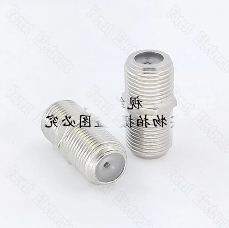 

F Head Cable TV Connector Two-way Connector Imperial Two Female Connector Zinc Alloy