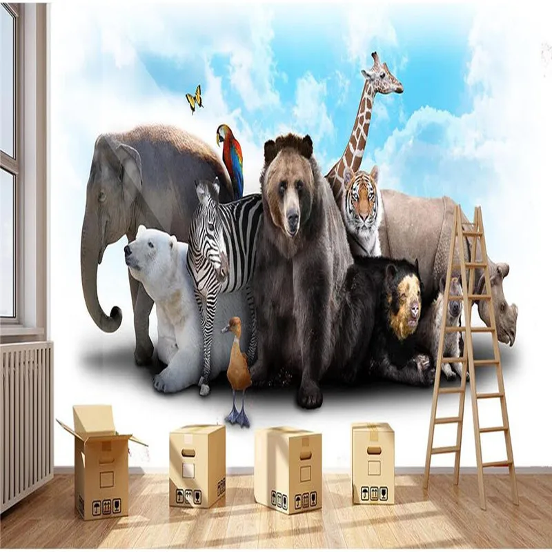 the product can be customized rattan dining chair nordic family living room work leisure backrest stool japanese home stay solid beibehang 3D Animal Family Portrait Art Cafe elegant living room Recreation wall pictures mural murals-3d wall papers home decor