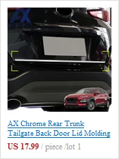 AX хромированная Задняя Крышка багажника задняя дверь Молдинг край крышка отделка Полоса нержавеющая для hyundai Kona Encino Kauai