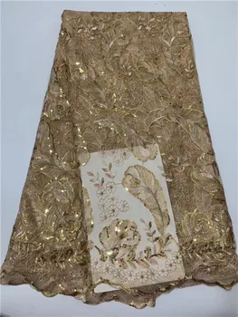 

African Lace Fabric 2019 High Quality Laces Teal Green French Lace Fabric Sequin Fabric Home Decoration Accessories Gold red