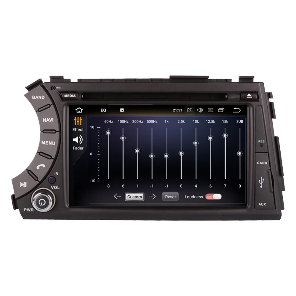 Clearance Android 8.0 Octa Core 4GB+32GB Car PC GPS Head Unit with Bluetooth For SsangYong Korando/Actyon/Kyron 2005-2012 Radio DAB+ Aux 5
