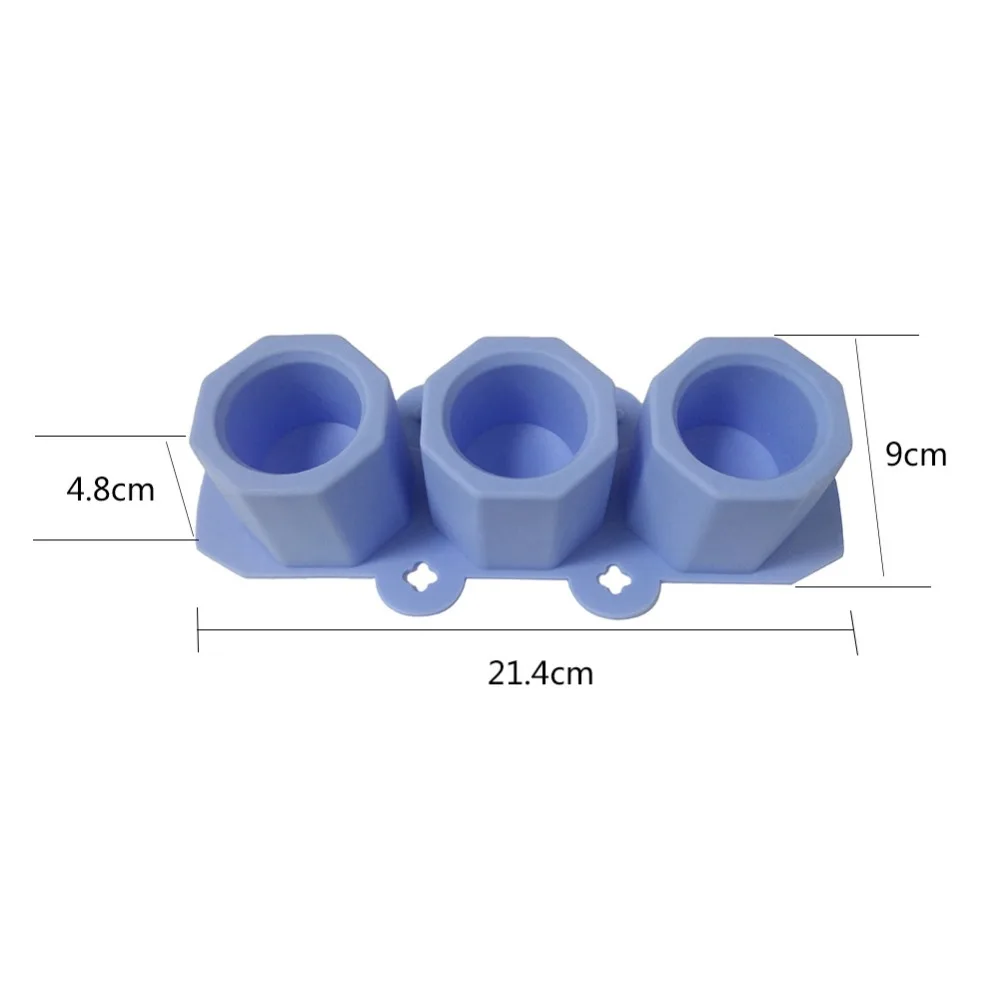 Couleur Al/éatoire Trou Polygonal Ciment Pot Moule en B/éton Multi-Viande Pot Ciment dargile Moule Ciment Silicone