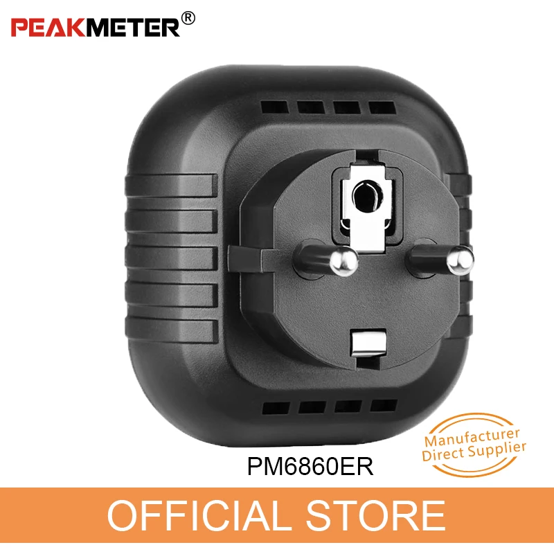 PEAKMETER PM6860 Серийный Цифровой дисплей Розетка тестовая вилка полярность фаза
