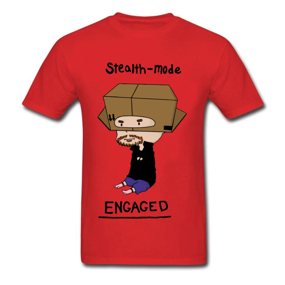 Tops Shirt The Box Ninja Sweatshirts Summer/Autumn On Sale Design Short Sleeve 100% Cotton Crew Neck Student T-shirts Design The Box Ninja red