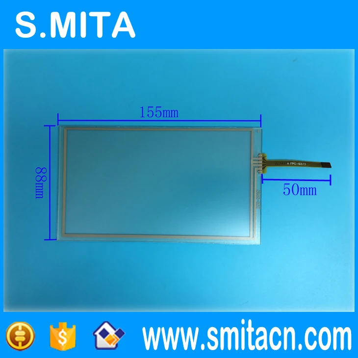 6,2 дюймов 4 провода резистивный сенсорный экран ZCR-0962 для lcd hsd062idw1-a00, A01, A02 автомобильный DVD навигационный экран 155*88 155 мм* 88 мм