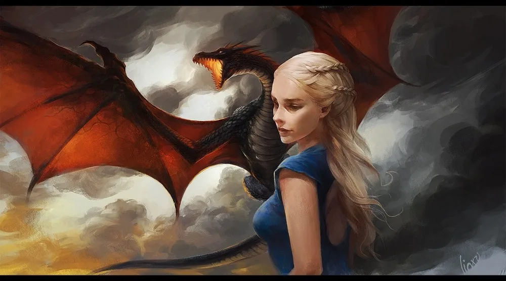 Игра престолов(песнь огня и льда) Khaleesi с ее драконами кроссовера игровой коврик