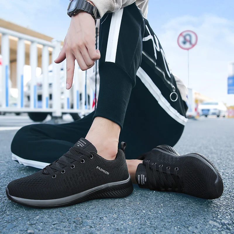 New Mesh Men Casual Shoes Lac-up Men Shoes Lightweight Comfortable Breathable Walking Sneakers Tenis Feminino Zapatos