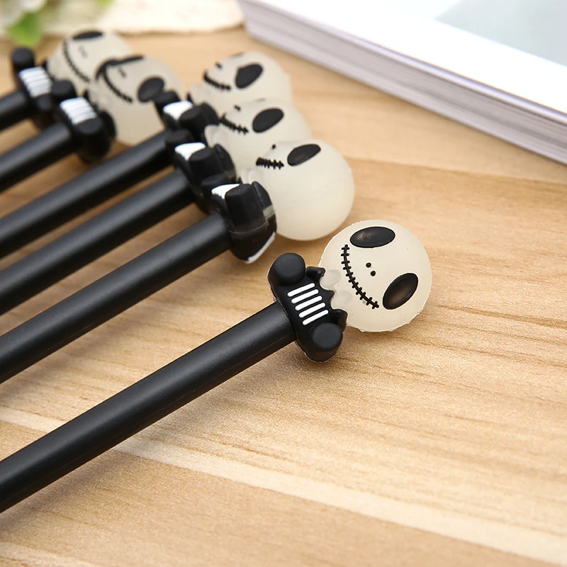 

New Korean students start school gifts creative lovely skull neutral pen office stationery Black Signature Pen student supplies