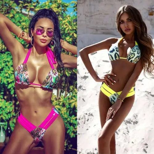 

New fashion Women's Padded Push-up Sexy Elegant Printing Bra Bikini Set Swimsuit Swimwear Beachwear Summer Sunsuit Bathing Suit