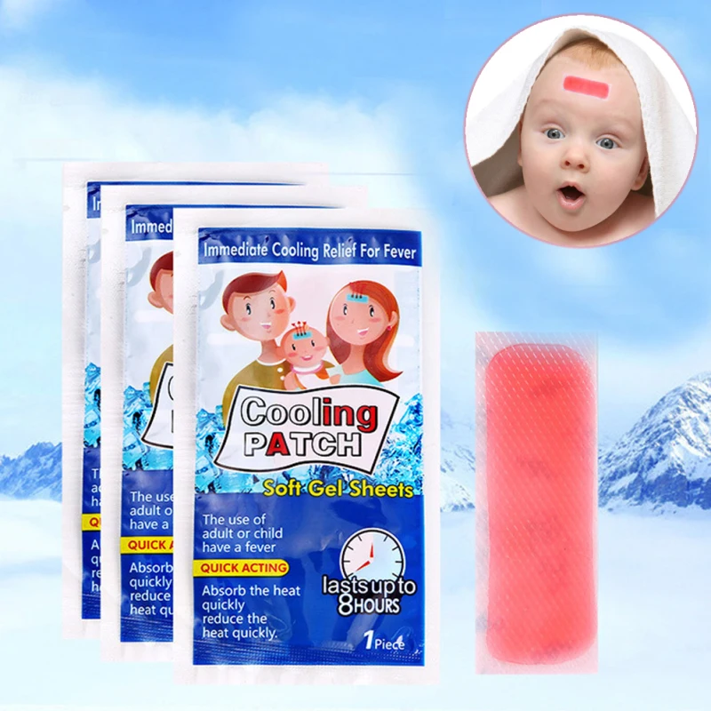 

3pcs/lot Baby Cooling Gel Ice Paste Prevent Fever Children Cool Pieces Cooling undefined The Temperature Lower Newest D3