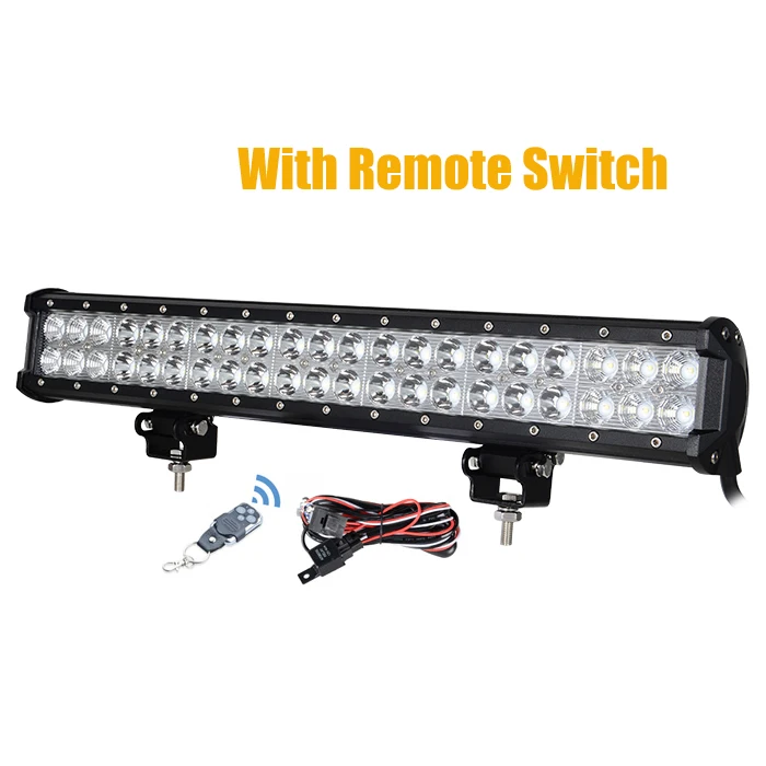 Светодиодный светильник RACBOX 20 дюймов, комбинированный луч 12 в 24 В для грузового трактора ATV 4X4 SUV Boat 4WD 2", светодиодный светильник - Цвет: With Remote Switch