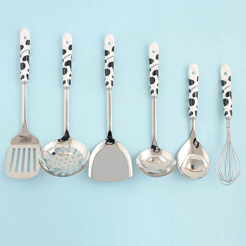 

Stainless steel kitchenware pot spoon loushao spoon spatula whishts cooking set Cooking Tool Sets