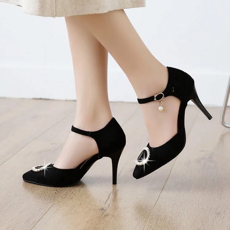 

Big Size 11 12 high heels sandals women shoes woman summer ladies Fine-heeled suede waterproof platform for high-heeled sandals