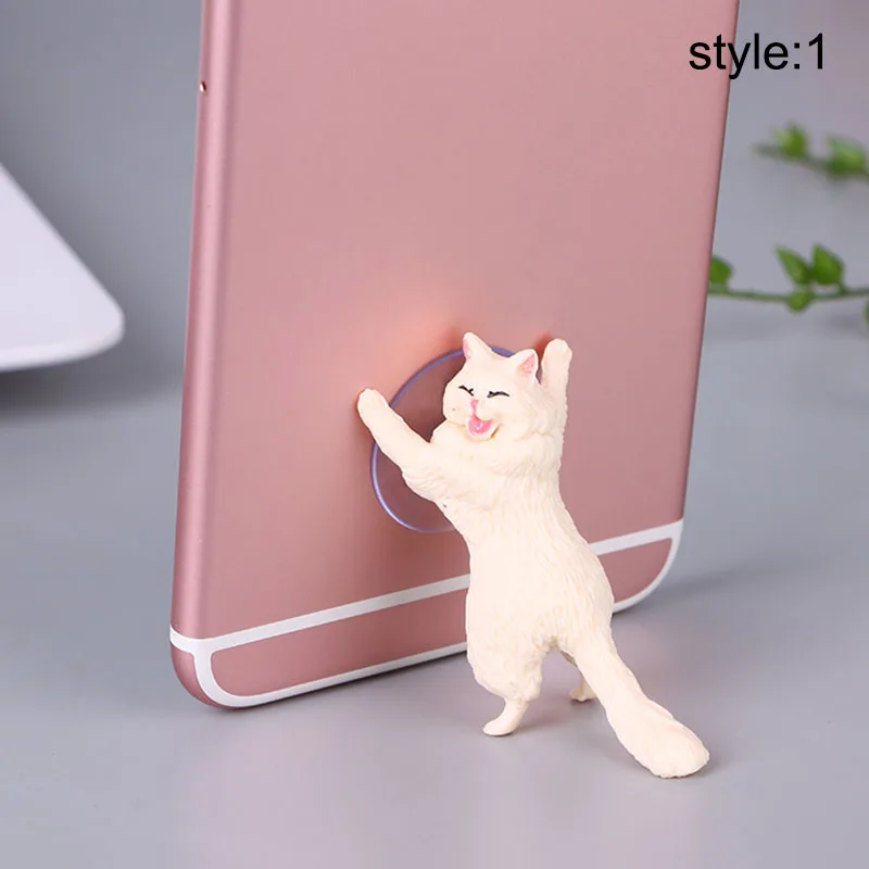 

1 Pcs Cute Cat Phone Holder Universal Cellphone Tablet Stand Suction Cup Mobile Phone Mounts GY88