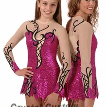 Кристальное детское платье для соревнований по гимнастике, новое красивое Брендовое модное платье для соревнований по фигурному катанию, G2829