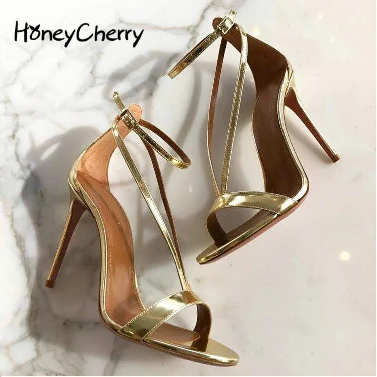 

New European And American Super High-heeled Single Shoes Roman Fashion Sandals With Button Sexy Women's Shoes Size35-41