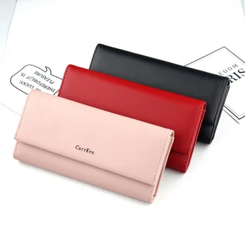 

Women's Wallet Luxury Brand Top Fashion PU Leather Female Long Purse Mobile Phone Clutch Bag Card Holder Cartera Mujer