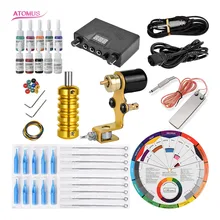 Ротационная татуировочная машина, набор для татуажа, Перманентный макияж, пистолет для татуажа, профессиональные ротационные каличи, наборы для татуажа