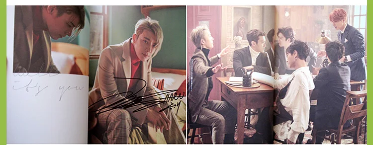 Подписанный S.J Super Junior autographed 8th следующий альбом play PAUSE CD + photobook подписанный плакат