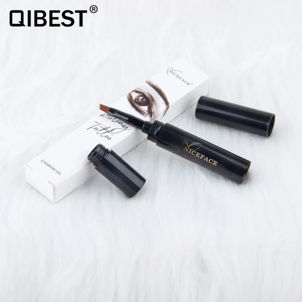 

Qibest Eye Brow Gel Fiber Extension Waterproof Long Lasting Sculpting Brow Mascara Eyebrow Tattoo Makeup Kit with Brow Brush