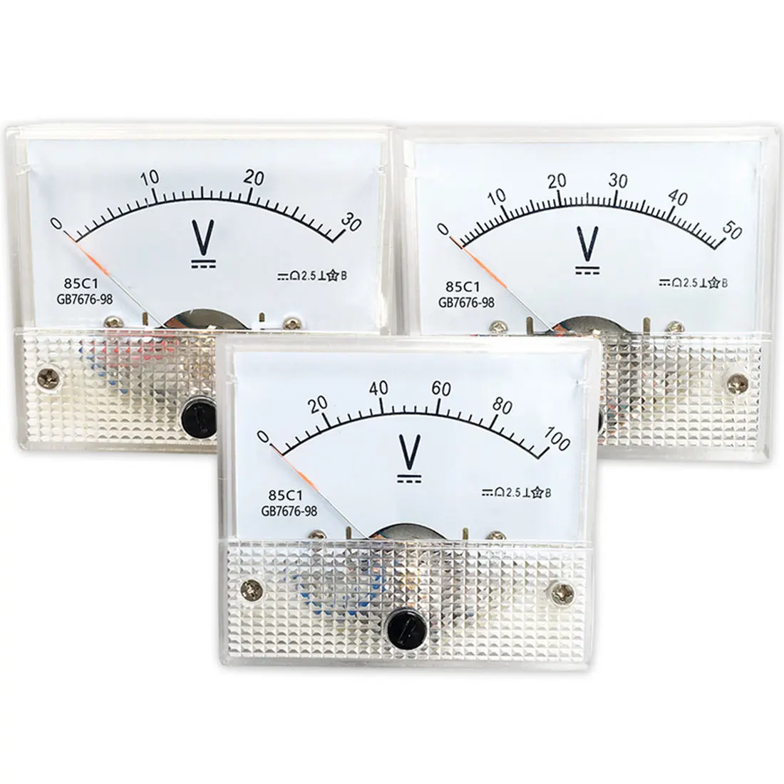 

DC Analog Panel Volt Voltage Meter Voltmeter Gauge 85C1 10V-100V
