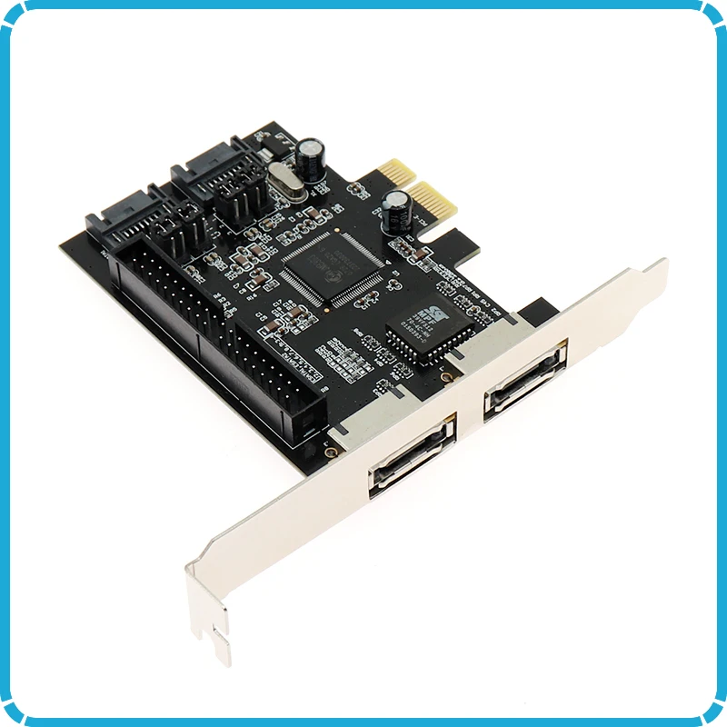 Combo SATA 2,0+ IDE+ eSATA PCI-e PCI express RAID-контроллер карты 1 Порты и разъёмы IDE+ 2 Порты и разъёмы SATA+ 2 Порты и разъёмы eSATA расширения адаптера