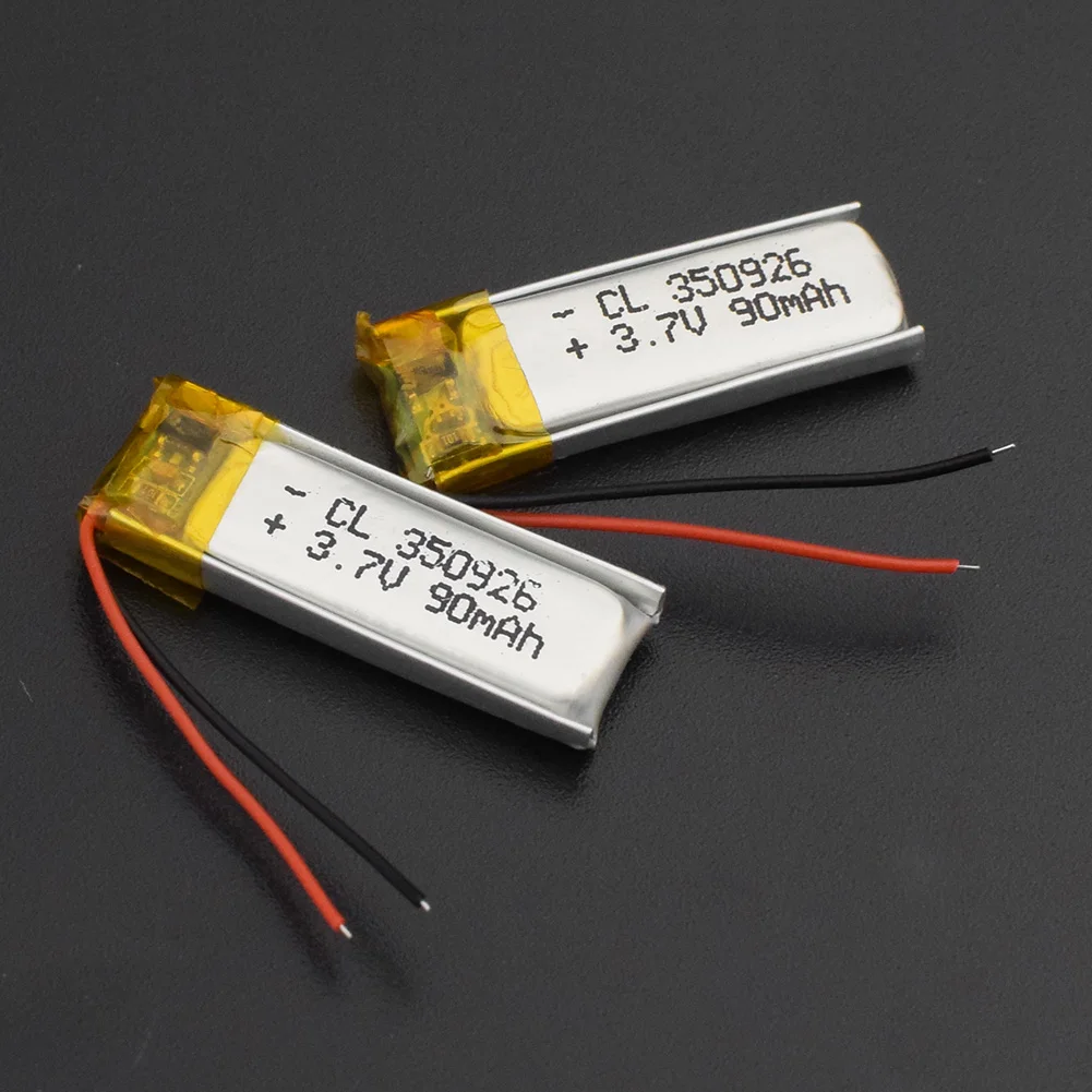 3,7 V Li-Po полимерная аккумуляторная батарея 90mAh перезаряжаемая батарея 350926 литиевая для MP3 MP4 gps Bluetooth наушники Динамик