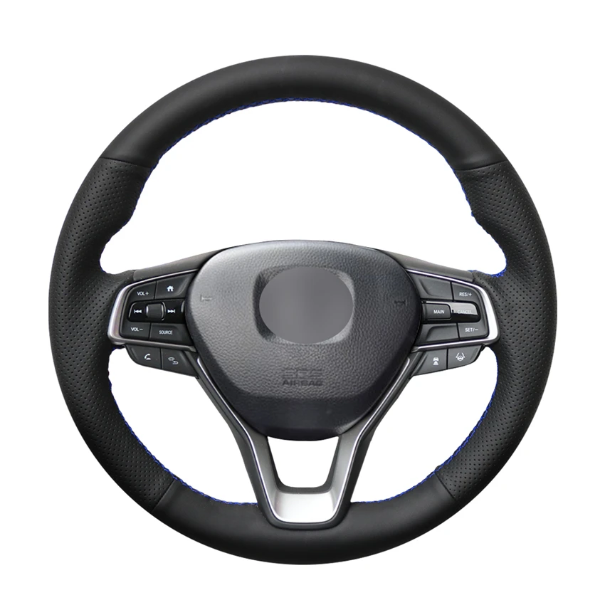 

Hand-stitched Black PU Artificial Leather Car Steering Wheel Cover for Honda Accord 10 2018 2019 Insight 2019