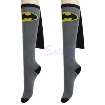 

Unisex Super Hero Superman Batman Knee High Cape Cosplay Socks Gift