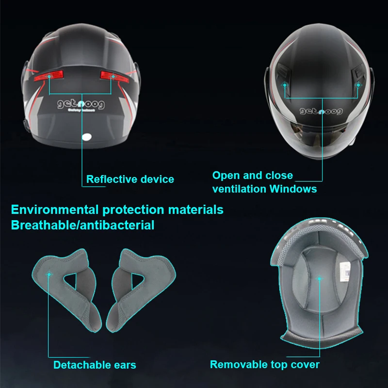 Анти-туман двойной козырек полный лицо гарнитура динамик Bluetooth мотоциклетный шлем