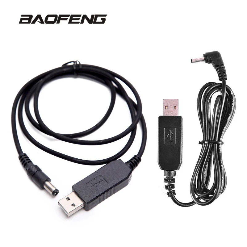 Портативная рация, USB кабель, повышающий напряжение, зарядный шнур 5 В до 9 В для Baofeng UV-5R UV82, зарядное устройство, двухстороннее радио, USB провод для зарядки
