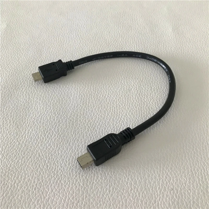 100 шт./лот Micro USB B 5Pin Male to Mini Data Extension Power кабель черный 25 см |