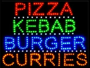 

2017 Special Offer Hot Sale custom Graphics 15mm indoor Ultra Bright 19X19 Inch pizza/kebab/burger/curries store sign of led-
