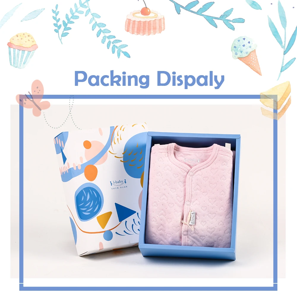 i-baby Premium Matelasse PIMA COTTON Baby Romper Cashmere Like Cotton Outfit Long Sleeve Newborn Cloth, Packed in Box