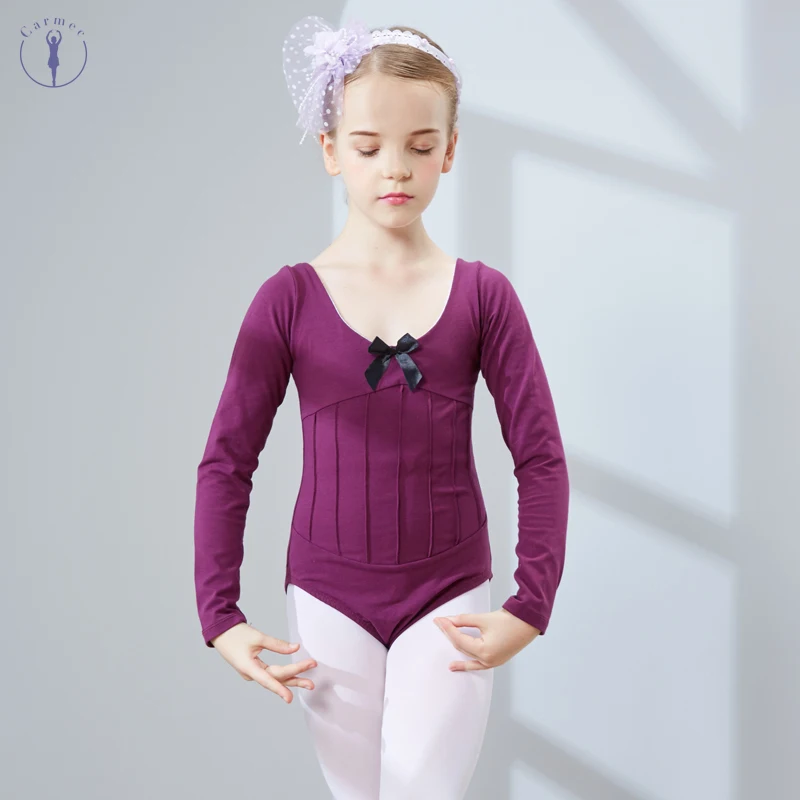 

Ballet Danse Leotard for Girls Kids Children Long Sleeves Tulle Dance Gymnastics Leotard
