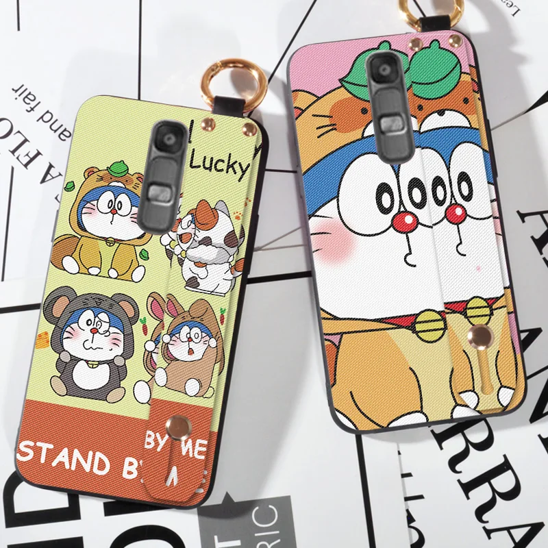 

Wrist Strap Cartoon Cat Bumper Cases For LG G4 H818 F500K Luxury Silicone Cover Bag Case For LG Magna / G4C H502f