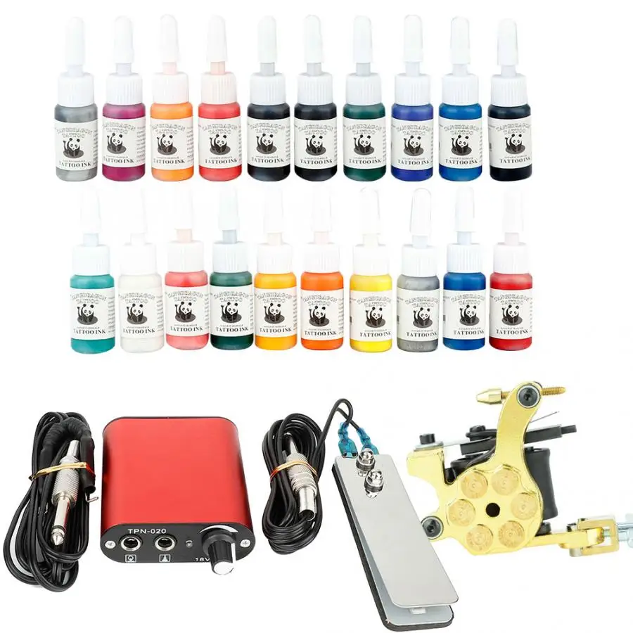 Tattoo Accesories Rotary Semi-permanent Tools Set Machine Power Supply Needles Inks Handle | Красота и здоровье