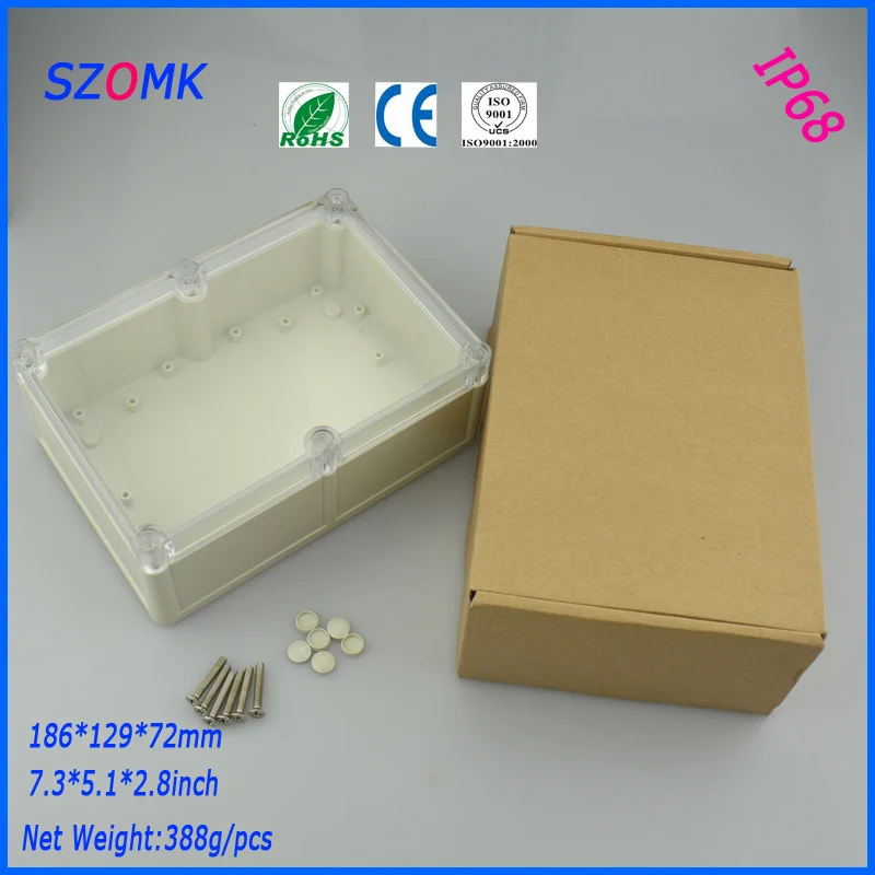 Прозрачная крышка 4 шт./лот маленькие водонепроницаемые корпуса IP 68 185*129*70 мм
