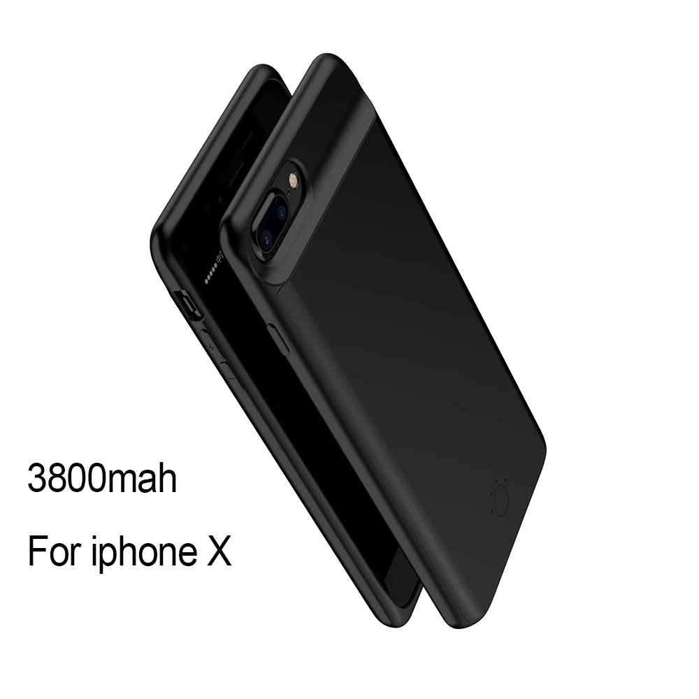 Внешний аккумулятор чехол для iphone 6 7 8 2500 мАч~ 7300 мАч банк питания для мобильного телефона зарядное устройство чехол для iphone 6P 7P 8P - Цвет: 3800mah for iphone x