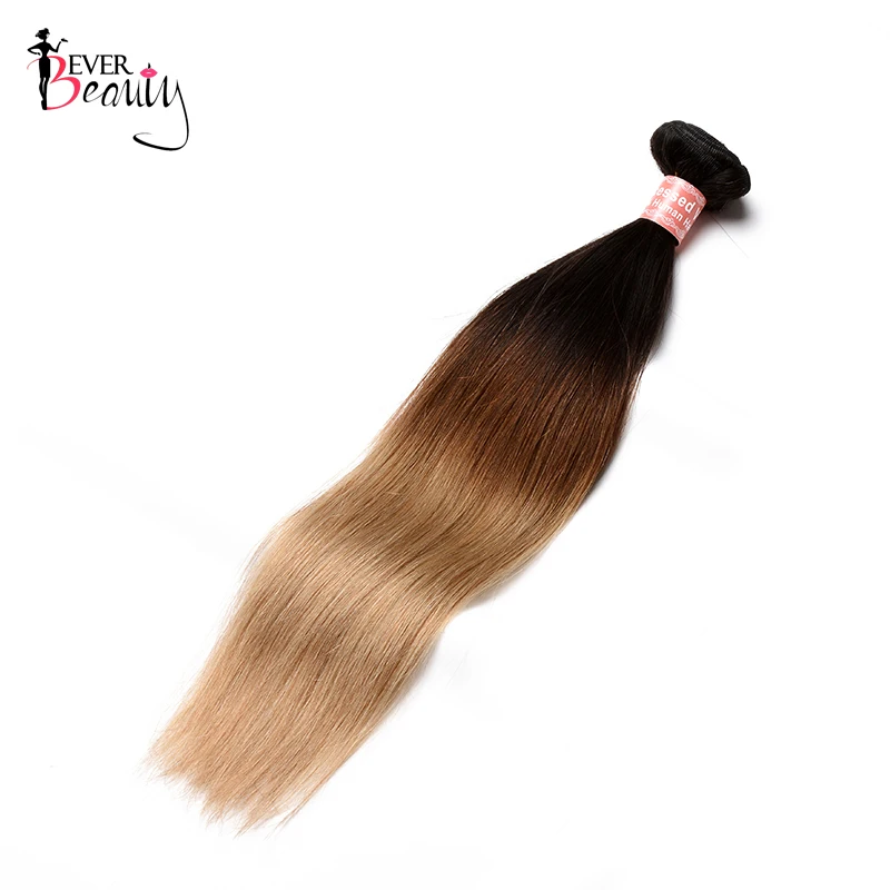 Straight Ombre Brazilian Hair Weave Bundles T1B/4/27 Color Ever Beauty Ombre Human Hair Bundles 3 Pcs/Lot Remy Hair