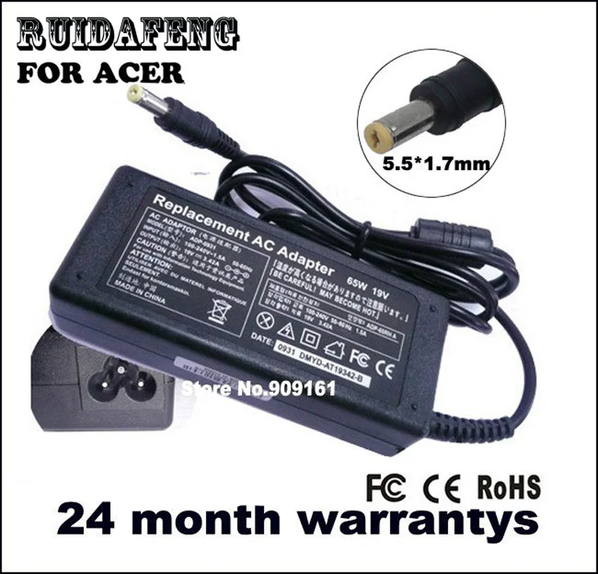 

19V 3.42A FOR ACER ASPIRE 5332 5542 5732Z LAPTOP AC ADAPTER CHARGER POWER SUPPLY