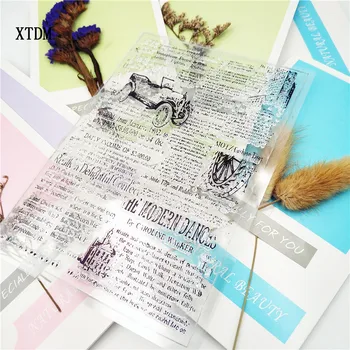 

Hot selling Newspaper A transparent clear stamp / silicone seal roller stamp DIY scrapbook album / card production