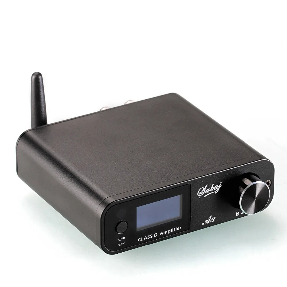 Sabaj A3 80Wx2 Digital Bluetooth Amplifier Portable Audio Hi-fi Hifi Amp Class D USB/Optical/Bluetooth/Aux analog Input BT4.2 Sabaj A3 80Wx2 Digital Bluetooth Amplifier Portable Audio Hi-fi Hifi Amp Class D USB/Optical/Bluetooth/Aux analog Input BT4.2