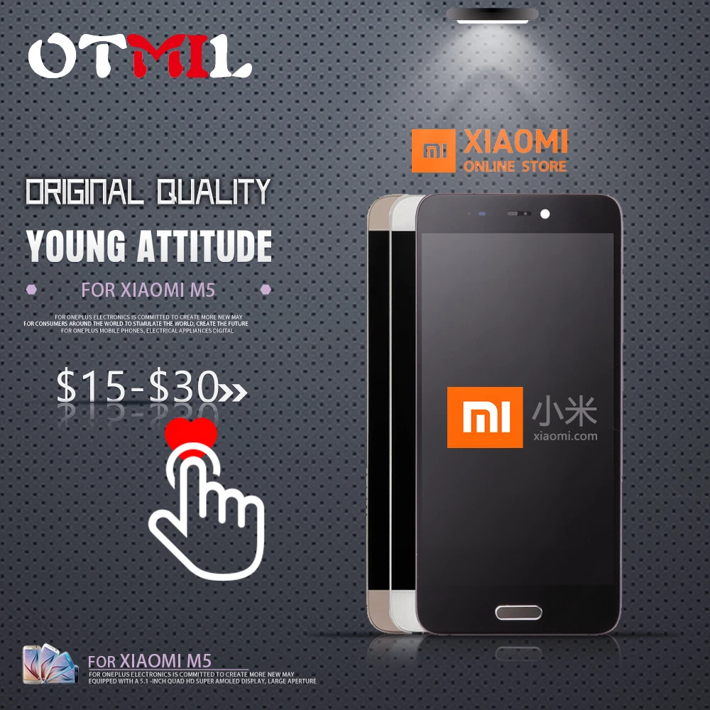 

Original 5.15"For XIAOMI MI 5 LCD Display Touch Screen Digitizer Assembly For XIAOMI MI5 Display Mi5 M5 LCD #1
