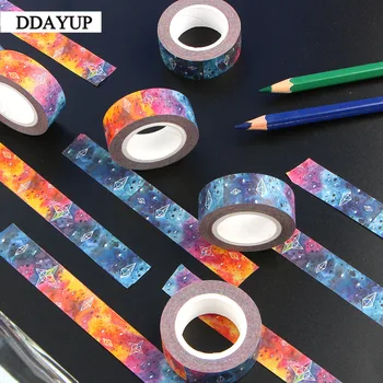 1Pcs Stars Sky Washi Tape Decorative Kawaii Washi Tape Scrapbooking Masking Tape Stickers Scrapbooking Washitape Masking Tape handsome boy washi tape 4 5cmx5m masking tape decorative scrapbooking japanese stationery washitape school supply material