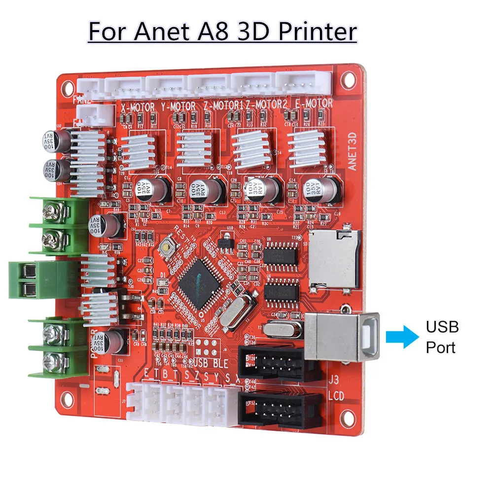 Anet A8 части плата управления 3d принтер материнская плата 3D системная плата принтера Anet A6 материнская плата 3d принтер части