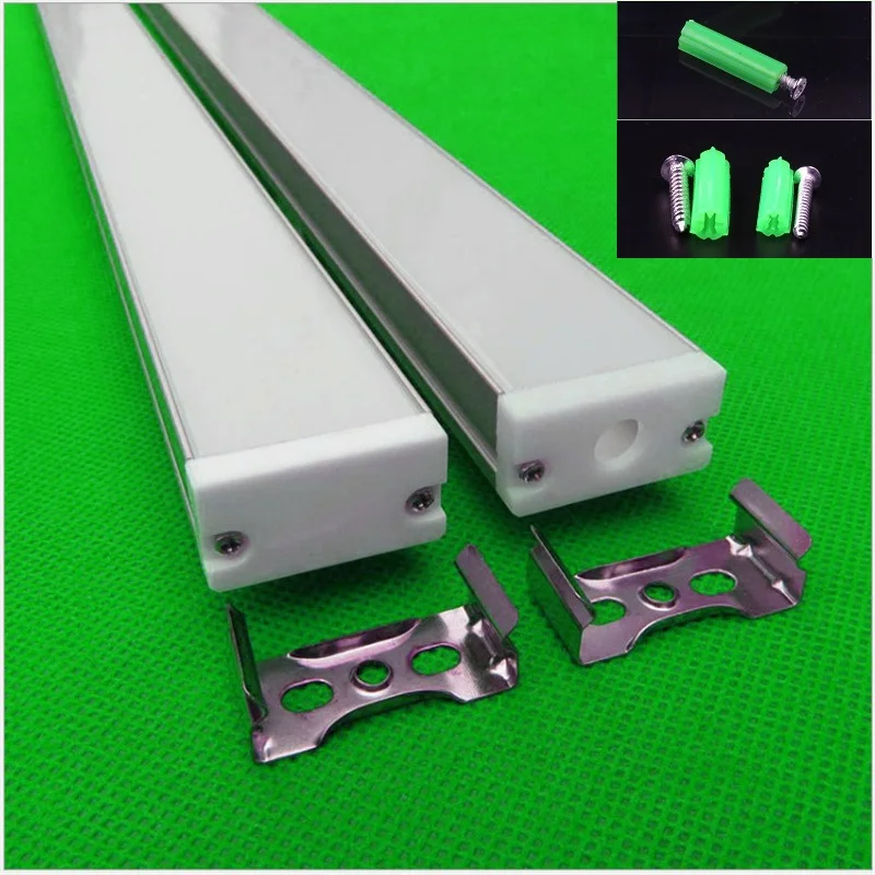 Perfil de Alumínio para a Fila Polegada 1 10 30 Pçs e lote 40 m Longo W30 H16mm Ultra Slim Levou Dupla 27mm Led Strip Bar Linear Luz Habitação