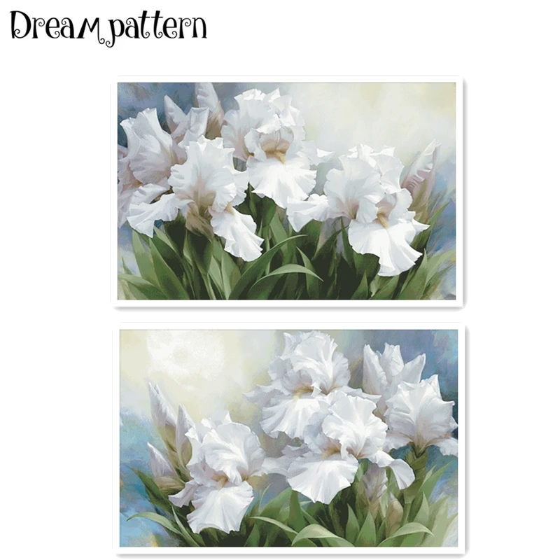 

Iris flowers cross stitch kits big bloom package 18ct 14ct 11ct cloth silk cotton thread embroidery DIY handmade needlework