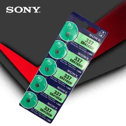 5 шт. sony 100% оригинальный 337 SR416SW 1,55 V оксида серебра часы Батарея SR416SW 337 кнопка плоский круглый аккумулятор Сделано в Японии